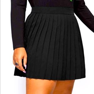 Black Pleated Skirt